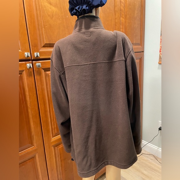 Gap pullover 1/4 zip fleece sweatshirt size XL brown - Picture 2 of 4